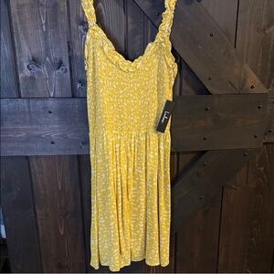 Lulu's Sunny Yellow Floral Mini Dress